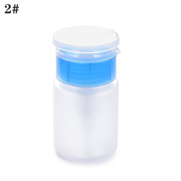 60ML Empty Press Pump Dispenser Refillable Nail Polish Remover Cleaner Bottles-6