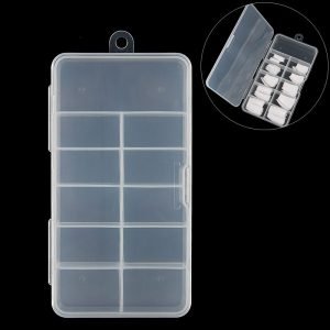 Empty Storage Box Case Nail Art Rhinestone Decoration False Tips Container