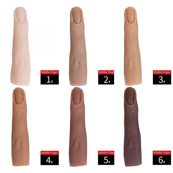 Highly Simulated Silicone Nail Art Practice Trainer Finger-6