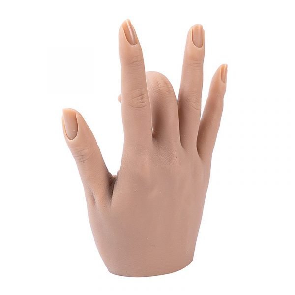 Highly Simulated Silicone Nail Art Practice Trainer Hand-1