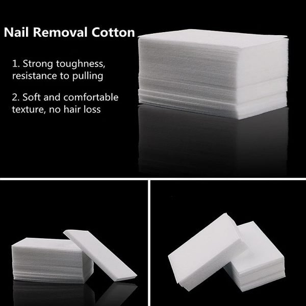 Lint-Free Thick Type Hard Nail Wipes Gel Polish Remover Cotton Pads-5