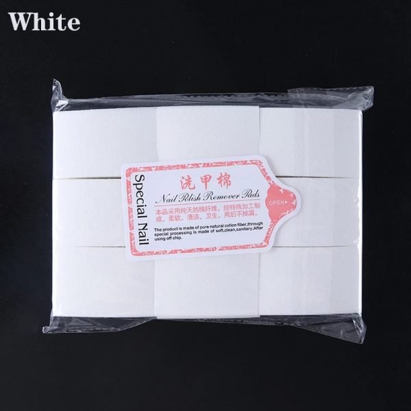 Lint-Free Thick Type Hard Nail Wipes Gel Polish Remover Cotton Pads-white