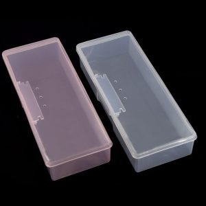 Nail Art Sanding Buffer files Brush Accessories Tools Plastic Storage Organizer Box