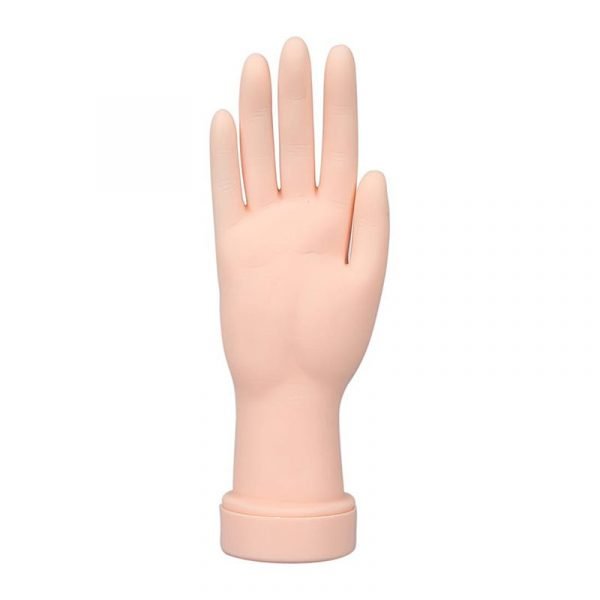 Nail Art Soft PVC Flectional Practice Hand Model-1