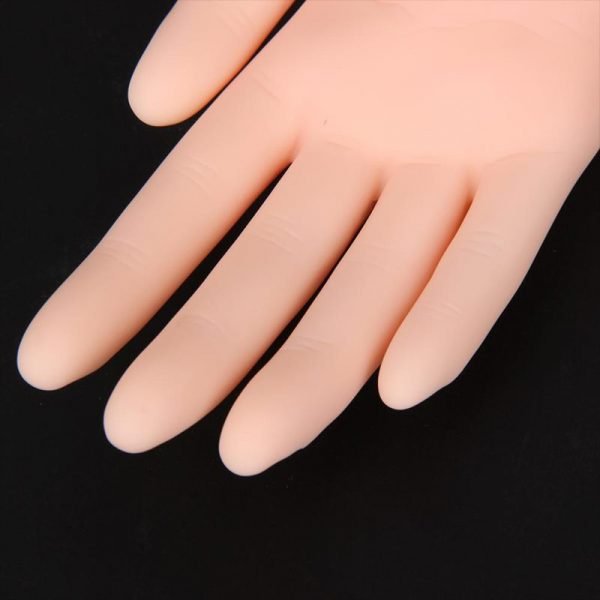 Nail Art Soft PVC Flectional Practice Hand Model-5