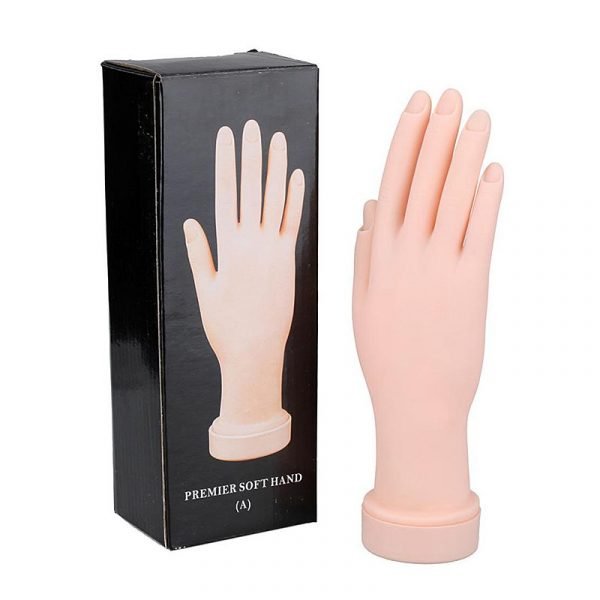 Nail Art Soft PVC Flectional Practice Hand Model