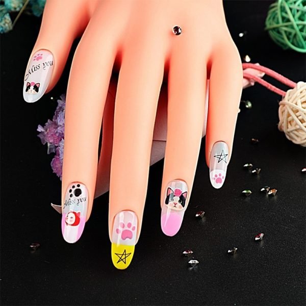Nail Art Soft PVC Flectional Practice Hand Model-9