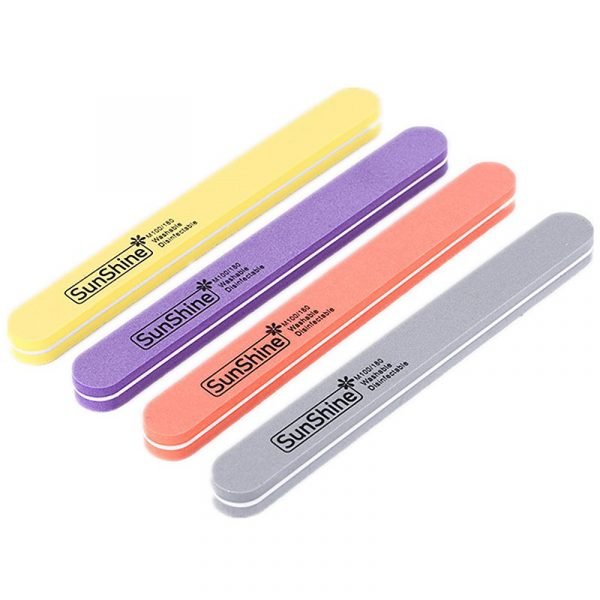 Washabale Slim Shape Double Sided Sponge Nail File Buffer-1