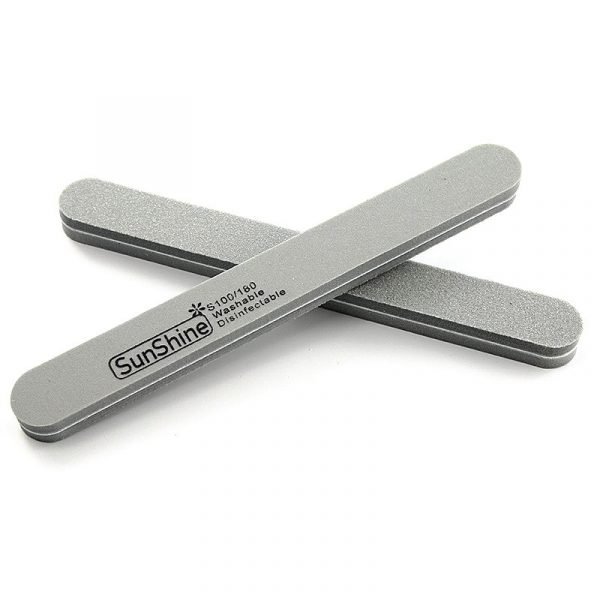 Washabale Slim Shape Double Sided Sponge Nail File Buffer-2