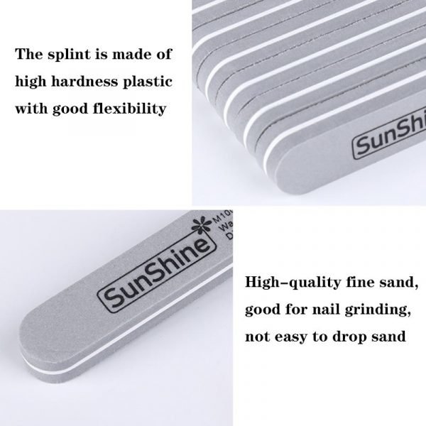 Washabale Slim Shape Double Sided Sponge Nail File Buffer-3