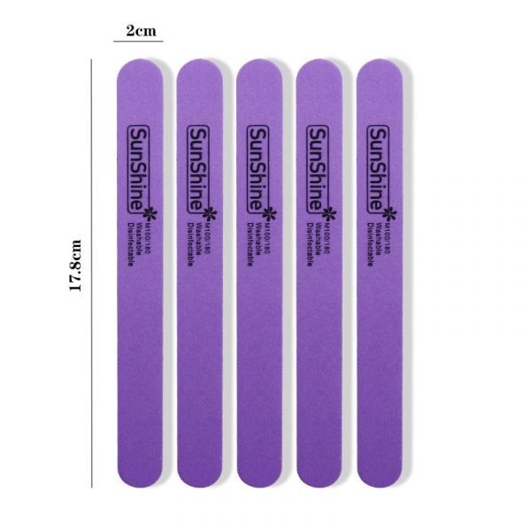 Washabale Slim Shape Double Sided Sponge Nail File Buffer-6