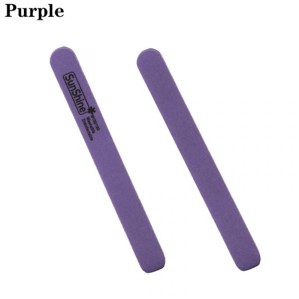 Washabale Slim Shape Double Sided Sponge Nail File Buffer-9