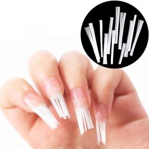 10Pcs/Bag Fiberglass Nail Extension UV Gel Building Extend Thread Scraper Silk Fiber