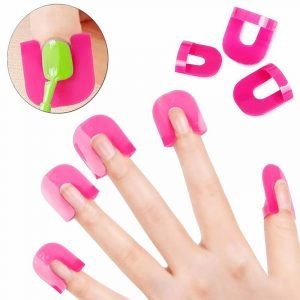 26pcs/pack Creative Spill-Resistant Manicure Finger Cover Nail Polish Shield Protector Nail Polish Molds
