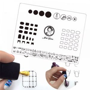Nail Art Silicone Mat Foldable Washable Table Pad Nail Practice Workspace Design Plate