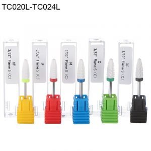 3/32″ Shank Size Flame Shape White Pink Black Ceramic Drill Bits TC020L-TC024L