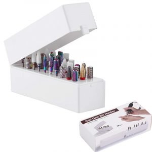 30 Holes High-quality Nail Art Drill Grinding Head Bit Holder Display Storage Box