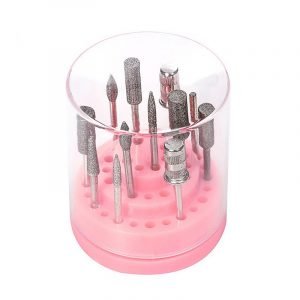 48 Holes Nail Drill Bit Holder Storage Case Stand Display