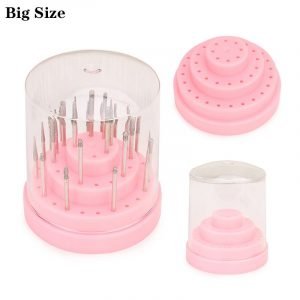 Big Size 3 Colors 48 Holes Nail Art Drill Bits Empty Storage Box Holder Stand Display