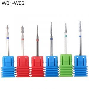 3/32″ Shank Size Diamond Nail Cuticle Clean Drill Bits W01-W06