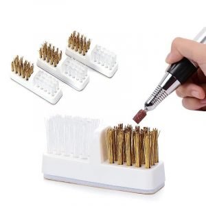 Electric Manicure Nail Drill Bit Clean Tool Copper Wire Brush
