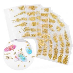 6Grids Per Bag Metal Nail Art Studs Rivet Nail Alloy Charms Decoration MD11-MD21