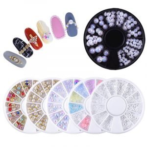 Mixed Styles of Half Round Pearl Decoration for Nail Art Design