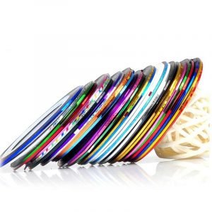 1mm Nail Art Solid Color Striping Tape Decoration Sticker Rolls