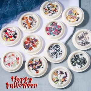 50pcs/Jar 3D Halloween Style wood pulp sheet SP0291 01–12