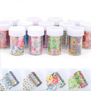 Butterfly And Flower Style Pattern 4x100cm Nail Art Transfer Foil Roll WY798-WY825