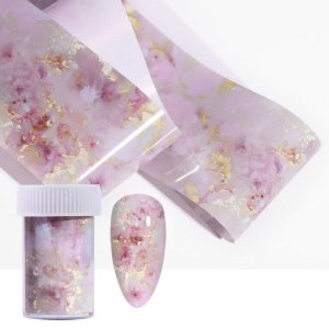 Marble Pattern 4x100cm Nail Art Transfer Foil Roll TZ0287