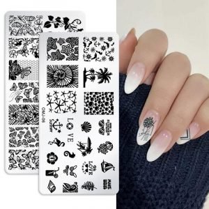 12 Butterfly Design 6x12cm Nail Stamping Plates Stainless Steel Nail Stencils Image Plate OMJ Series