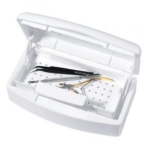 Double Layer Nail Tool Sterilizer Tray Sterilizing Clean Box