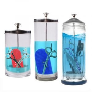 Manicure Tools Disinfection Jar Salons Barbers Pedicure Appliance Tool Sanitizing Glass Bottle