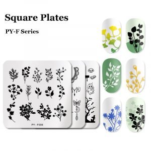 34 Designs 6x6cm PICT YOU Series Nail Image Stamping Plate PY-F001~PY-F034