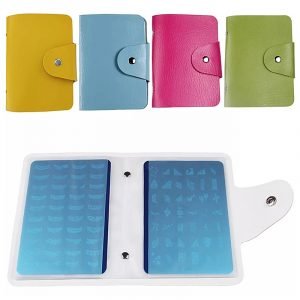 16 Slots Nail Stamping Plate Collection Case Nail Template Storage Holder For Rectangle Plate Size 9.5×14.5cm