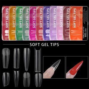 550PCS/440PCS 25styles Super Thin Crease-Free Seamless Nail Tips With Box