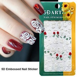 5D Embossed Self-adhesive Nail Art Stickers Decals K Series