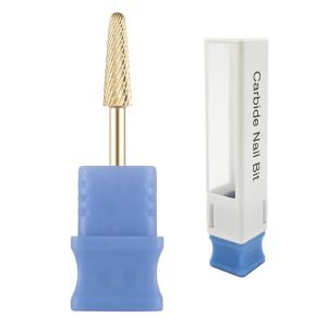 3/32'' Cone Shape Gold Coating Tungsten Carbide Nail Drill Bits - Model T5