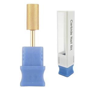 3/32″ Large Barrel Cylinder Shape Gold Coating Tungsten Carbide Nail Drill Bits – Model T11