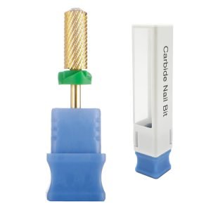 3/32″ Crystal Top Small Barrel Gold Coating Tungsten Carbide Nail Drill Bits – Model T4(Crystal)