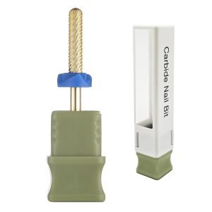 3/32″ Small Mini Barrel Smooth Round Top Gold Coating Tungsten Carbide Safety Nail Drill Bits – Model T2W