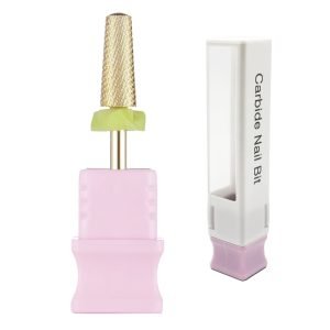 3/32” Small Volcano Shape Cross Cut Gold Coating Tungsten Carbide Nail Drill Bits - Model T15