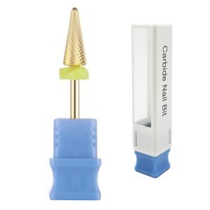 3/32” Tapered Nib Multi-function Gold Coating Carbide Tungsten Nail Drill Bit - Model T-L0615