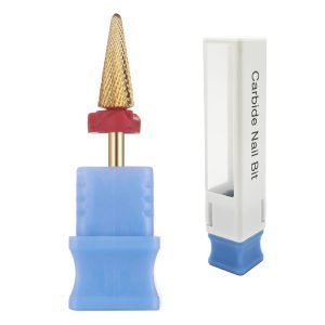 3/32” Tapered Nib Multi-function Gold Coating Carbide Tungsten Nail Drill Bit – Model T-L0513