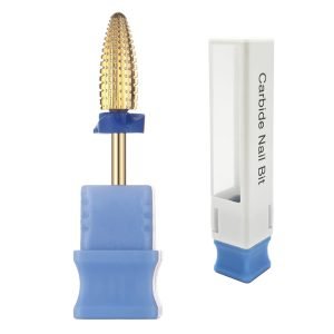 3/32” Typhoon Shape Gold Coating Carbide Tungsten Nail Drill Bit – Model T-H0615