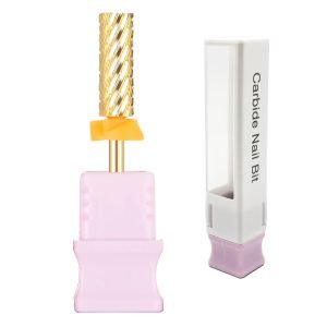 3/32″ Long Small Barrel Cross Cut Gold Coating Carbide Nail Drill Bits - Model H4Plus