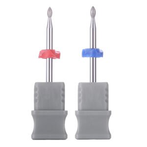 Diamond Cuticle Bit | 1.9mm Nib / Mini Flame | Under Nail Cleaner & Detailer | 3/32" Shank | E13 E20