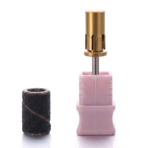 Professional Easy-Off Mandrel Bit | S3 Split-Prong (TiN, Gold, Rainbow) | Quick Release Sanding Band Holder | Chamfered Top | 3/32" Shank | S3